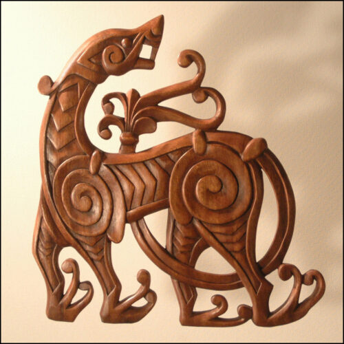 Celtic Creature Wood Carving