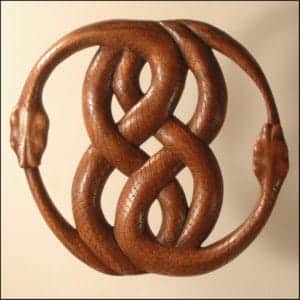 Celtic Snake Wood Figure