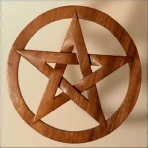 Pagan Star Woodcarving