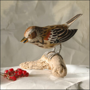 Vesper Sparrow Bird Handmade Woodcraft