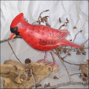Cardinal Bird Handmade Woodcraft