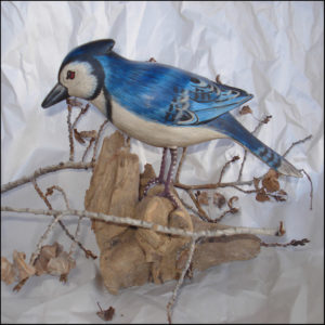 Blue Jay Bird Handmade Woodcraft