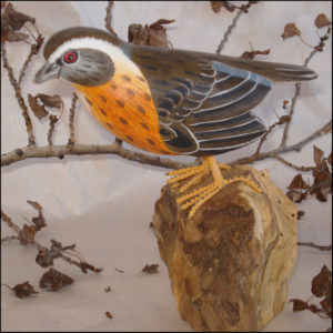 Blackburian Warbler Bird handmade Woodcraft