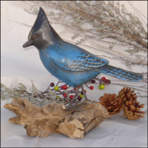 Stellar's jay Bird Handmade Woodcraft